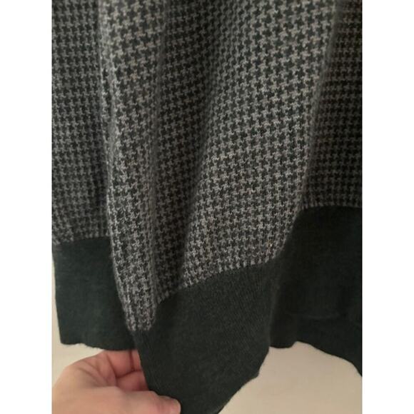 Orvis Hunter Green Gray Houndstooth Merino Wool Knit  Pullover Sweater Mens XL - Picture 5 of 8